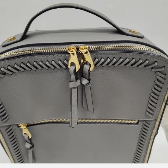 New Calpak Gray Backpack with Braided Trim and Minimalist Design display picture 3